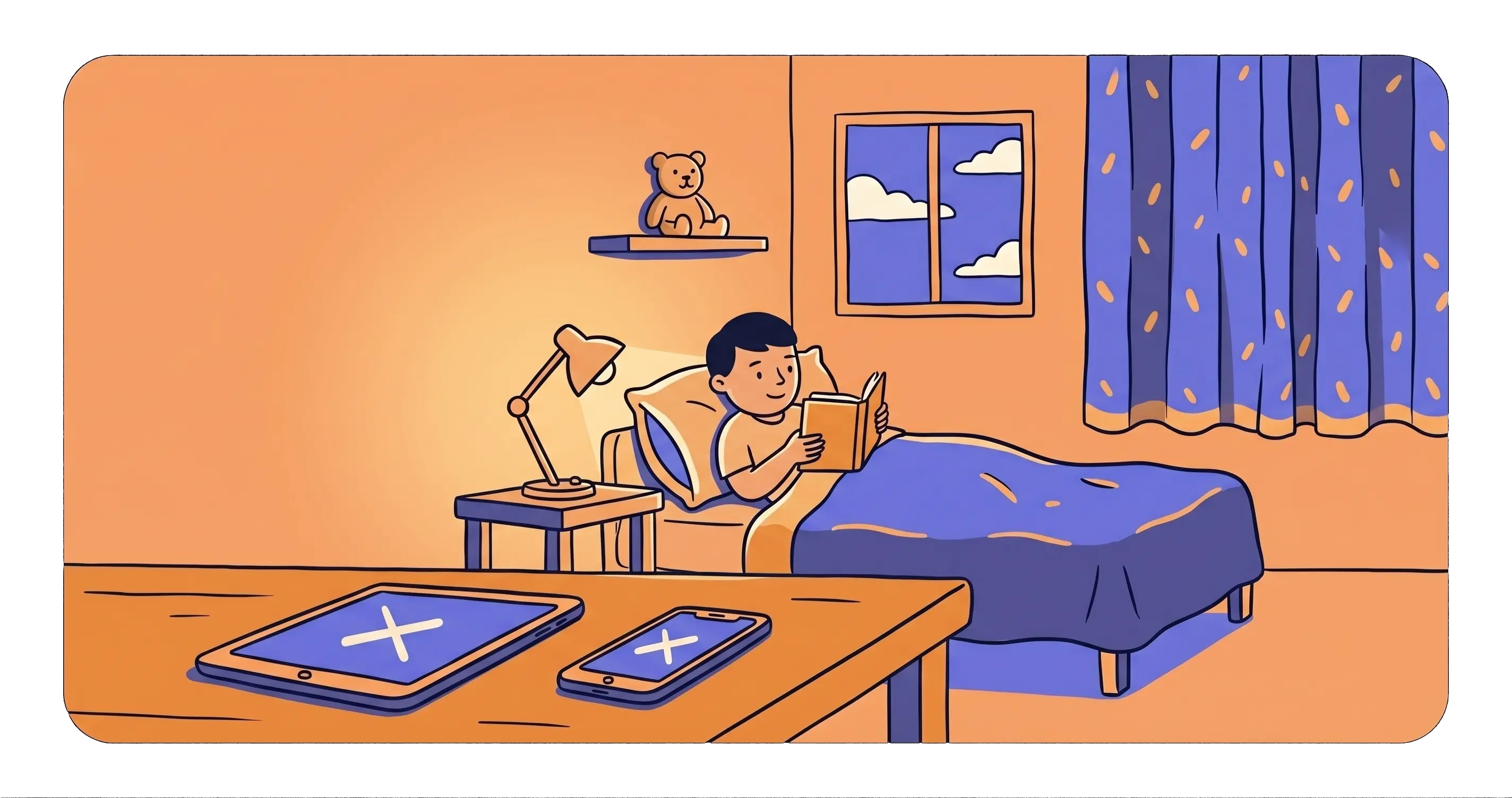 A child sleeping peacefully in bed