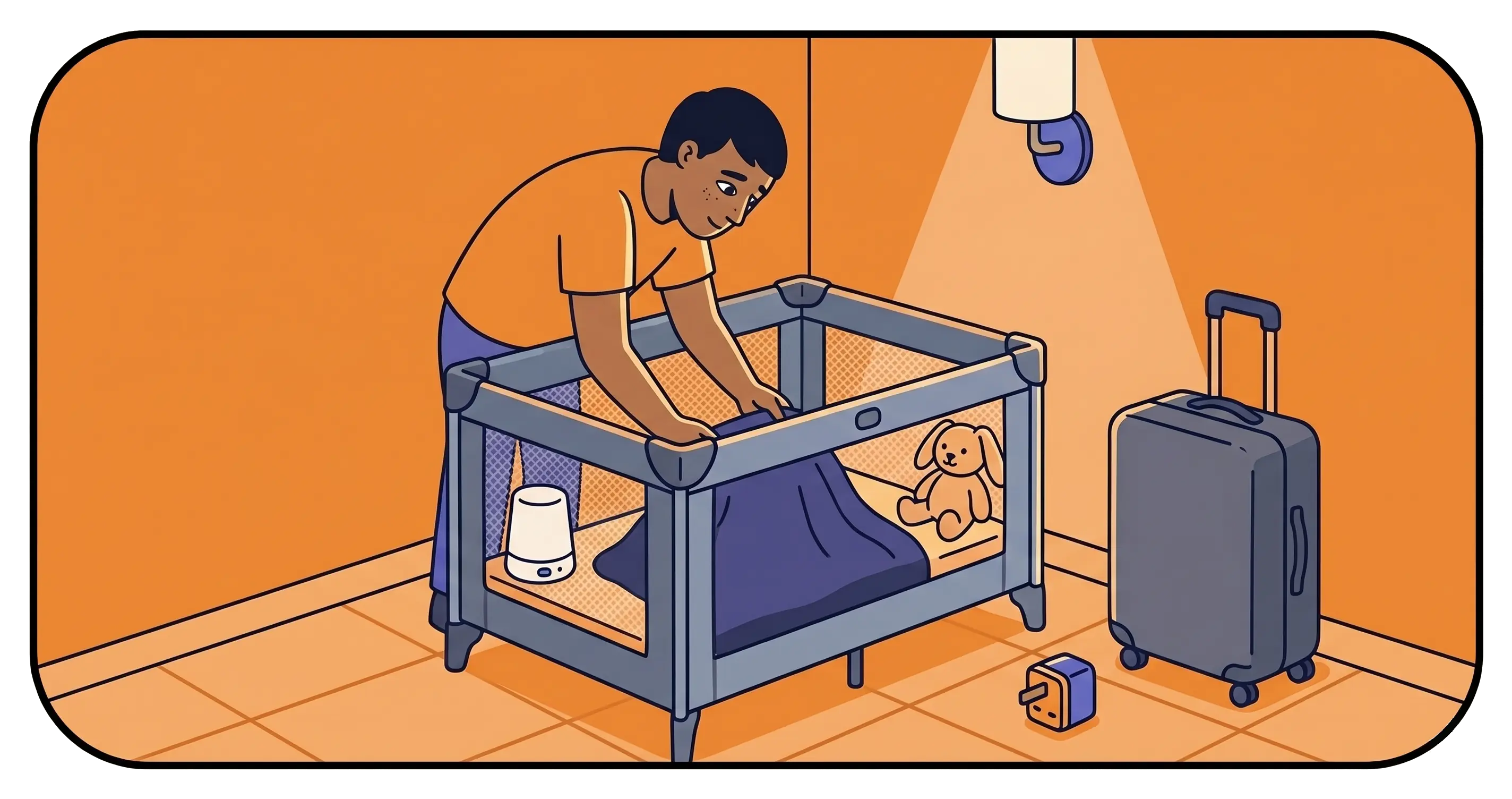 Child sleeping peacefully on vacation