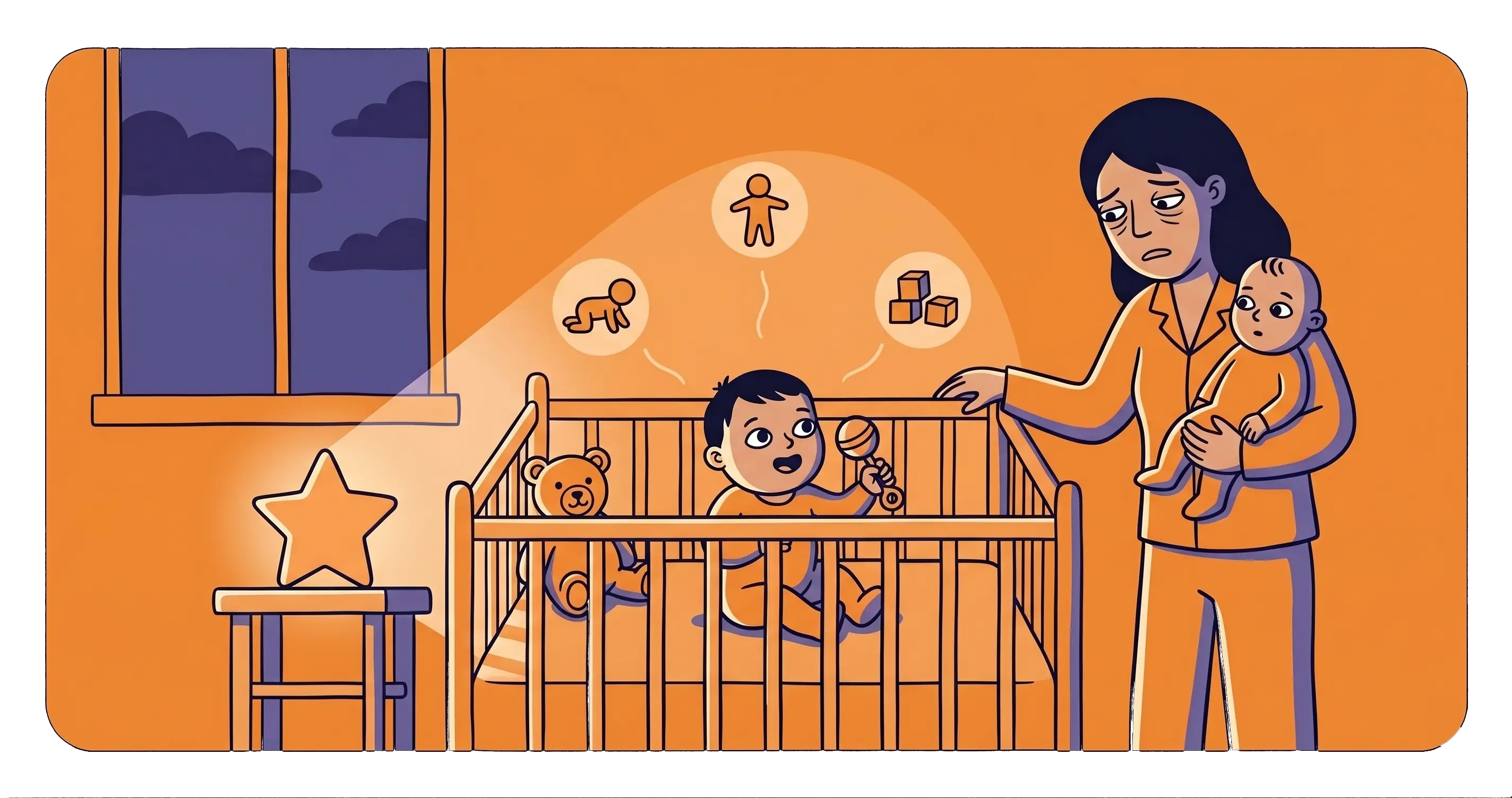 Child struggling to sleep